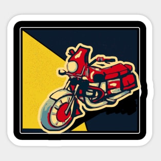 Retro Motorcycle Sticker